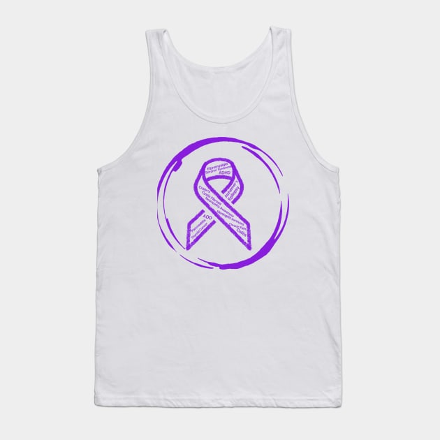 Purple Ribbon Awareness Tank Top by CaitlynConnor